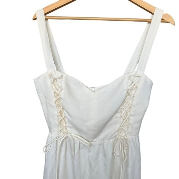 NWT Reformation Avery Linen Dress in White Women Size 4 - Picture 3 of 7